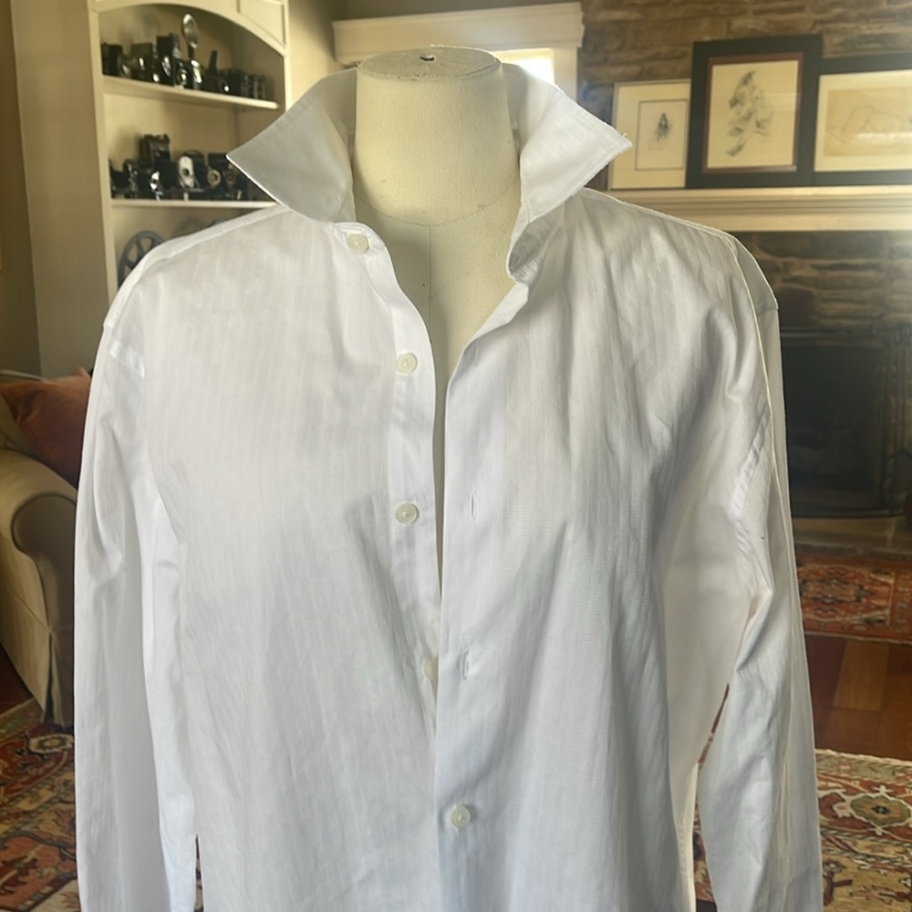 ALFANI UNISEX MEN’S WHITE SHIRT SZ LG